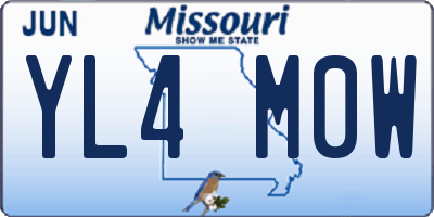 MO license plate YL4M0W
