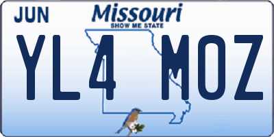 MO license plate YL4M0Z