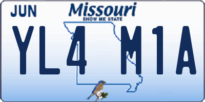 MO license plate YL4M1A