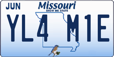 MO license plate YL4M1E