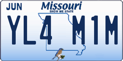 MO license plate YL4M1M