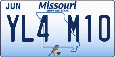 MO license plate YL4M1O