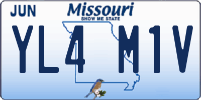 MO license plate YL4M1V