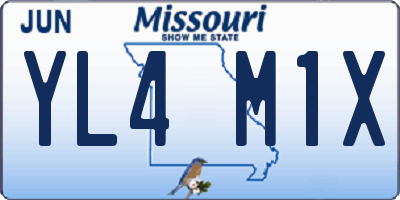MO license plate YL4M1X