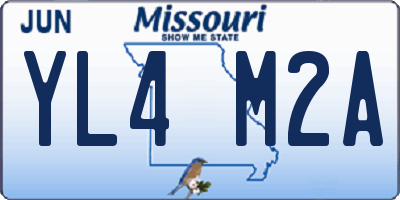 MO license plate YL4M2A
