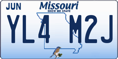 MO license plate YL4M2J