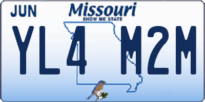 MO license plate YL4M2M