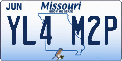 MO license plate YL4M2P