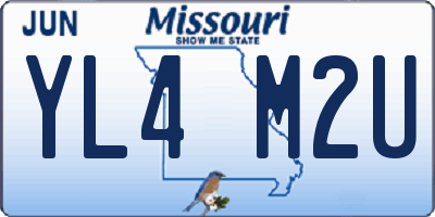 MO license plate YL4M2U