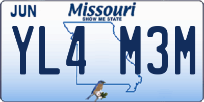 MO license plate YL4M3M