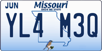 MO license plate YL4M3Q