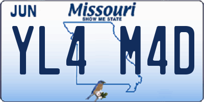 MO license plate YL4M4D