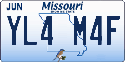 MO license plate YL4M4F