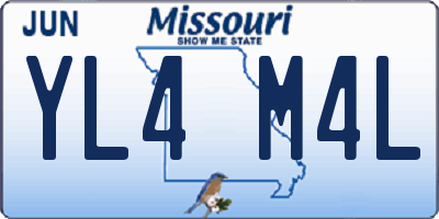 MO license plate YL4M4L