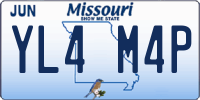 MO license plate YL4M4P