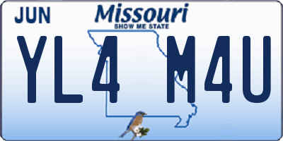 MO license plate YL4M4U