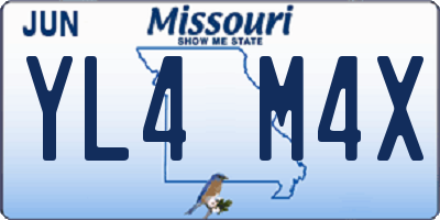 MO license plate YL4M4X