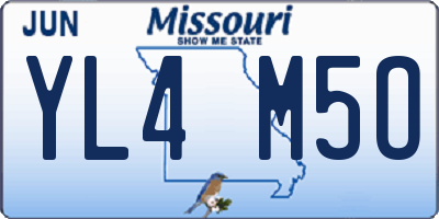 MO license plate YL4M5O