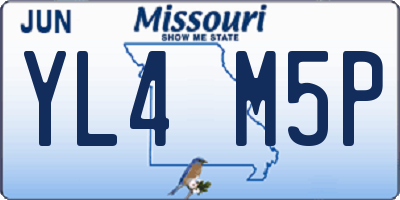 MO license plate YL4M5P