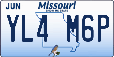 MO license plate YL4M6P