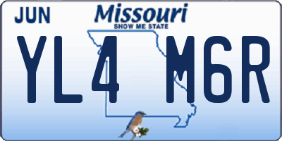 MO license plate YL4M6R