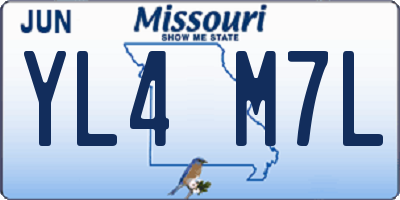 MO license plate YL4M7L