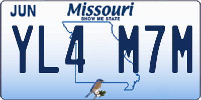 MO license plate YL4M7M
