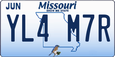MO license plate YL4M7R