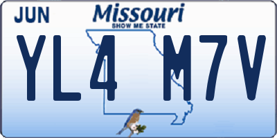 MO license plate YL4M7V