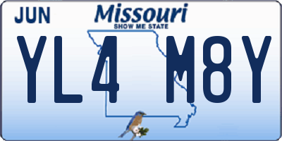 MO license plate YL4M8Y
