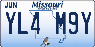 MO license plate YL4M9Y