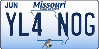 MO license plate YL4N0G