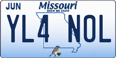 MO license plate YL4N0L
