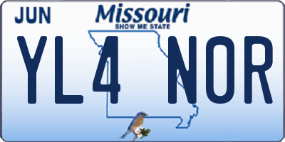 MO license plate YL4N0R