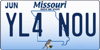 MO license plate YL4N0U