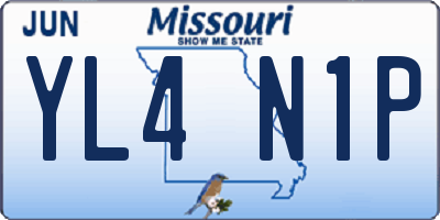 MO license plate YL4N1P