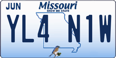 MO license plate YL4N1W