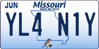 MO license plate YL4N1Y