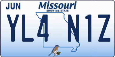 MO license plate YL4N1Z