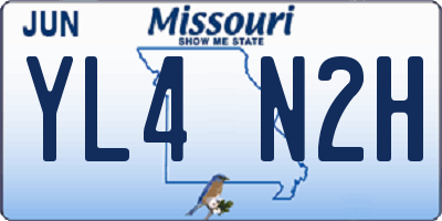 MO license plate YL4N2H