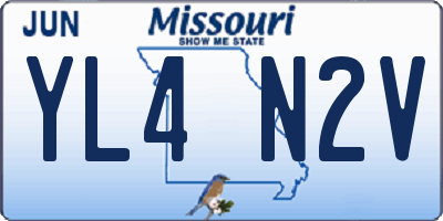 MO license plate YL4N2V