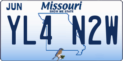 MO license plate YL4N2W