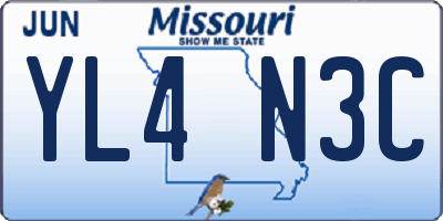 MO license plate YL4N3C