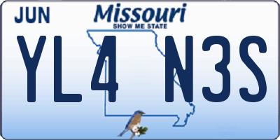 MO license plate YL4N3S