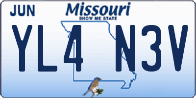 MO license plate YL4N3V