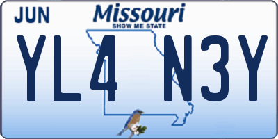 MO license plate YL4N3Y
