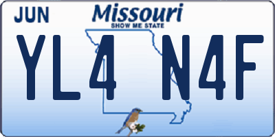 MO license plate YL4N4F