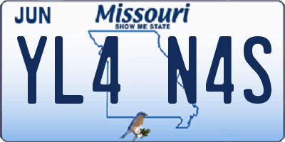 MO license plate YL4N4S