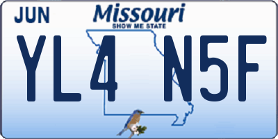 MO license plate YL4N5F