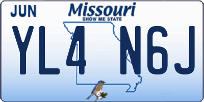 MO license plate YL4N6J